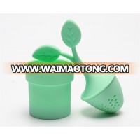 FDA Approved Silicone Plant Tea Filter Silicone Loose Tea Infuser Filter Coffee Stainer