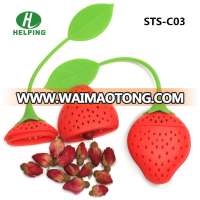 Food Grade Strawberry Silicone Tea Infuser Strainer Tea Leaf Filter Worldwide