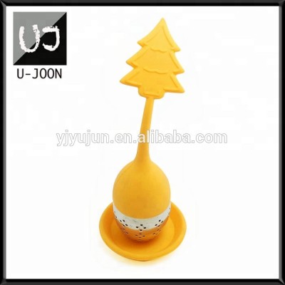 Food Grade Christmas Tree Shape Silicone Tea Strainer / Silicone Tea Infuser / Tea Tool UJ-TI025