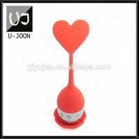 LFGB Quality Heart Shape Silicone Tea Strainer,Silicone Tea Strainer,Tea Tool  UJ-TI023