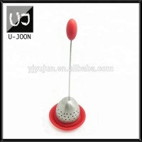 High Quality Silicone Tea Strainer with Elastic Handle / Silicone Tea Infuser / Tea Tool  UJ-TI028